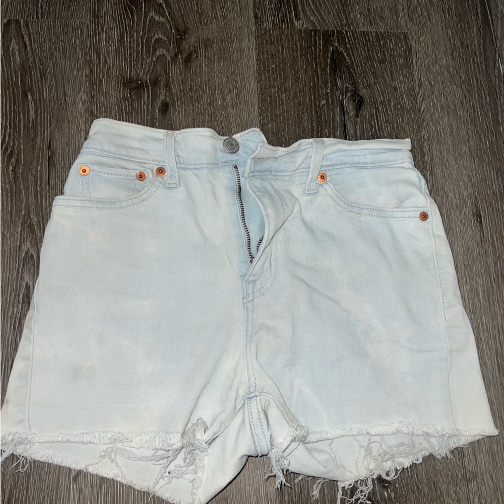 Levi Jean shorts. Light washed